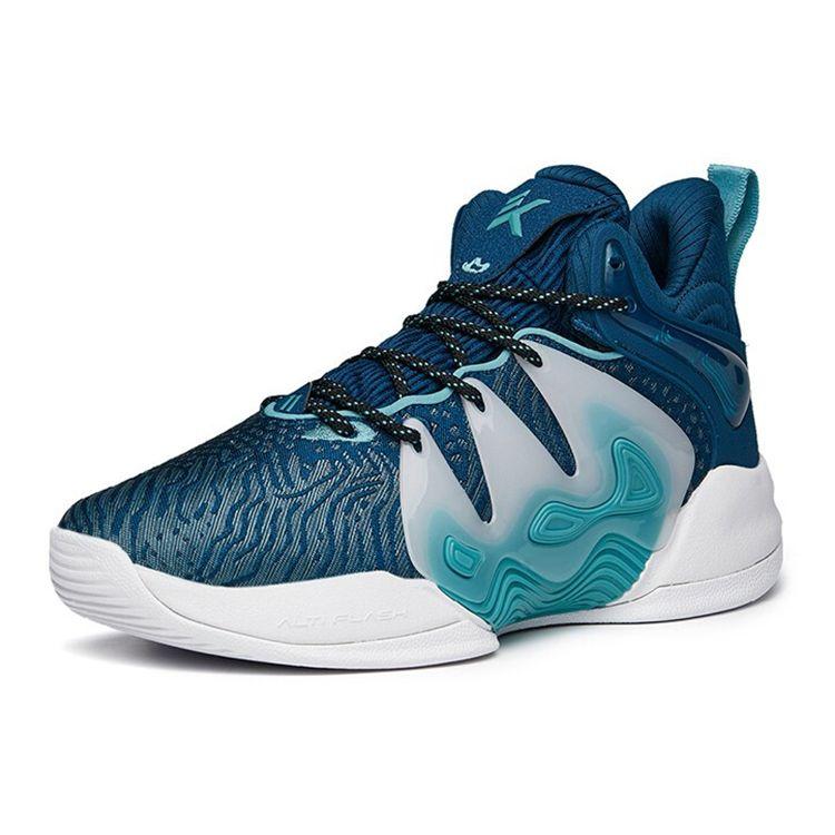 Anta Jianshan 1 Ткань амортизирующая нескользящая износостойкая ударопрочная низкая баскетбольная обувь мужские кроссовки милитари-синие 112141609-3