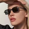 Классические заклепки Винтажные квадратные солнцезащитные очки Унисекс Люксовый бренд Дизайнерские солнцезащитные очки Панк Хип-хоп Очки Модные