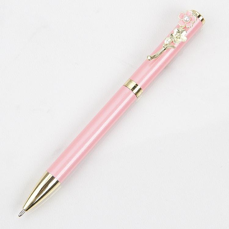 1 Piece Pearl Flower Wedding Metal Pen Office School Supplies Stationery Gift