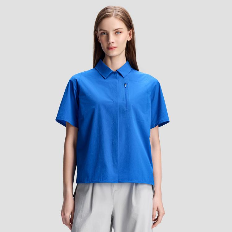 DESCENTE Женская плетёная рубашка-поло серии Bleu D6232BWS60