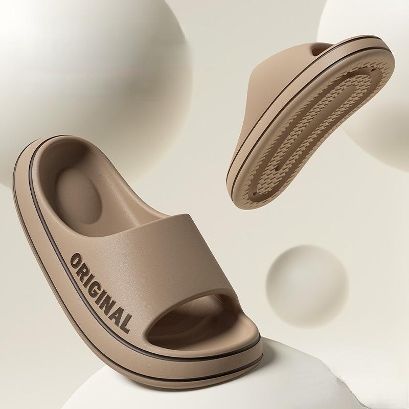 Мужские трендовые новые летние тапочки из ЭВА с мягкой подошвой, облачные шлепанцы, легкая пляжная обувь, мужские противоскользящие сандалии для использования в помещении и на открытом воздухе для пар, ванная комната