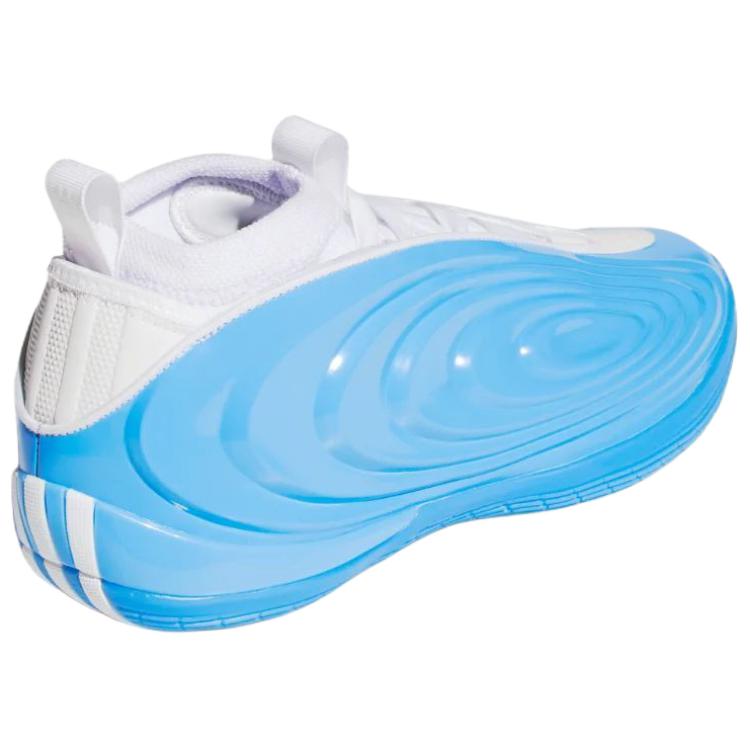 adidas Харден Вол. 10 Светло-аквамариновых унисекс кроссовок Синяя обувь-Белый Серебристый-Металлик JQ9422