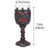 Medieval Double Dragon Wine Goblet Stainless Steel Beer Cup Drinking Vessel Double Dragon Heart Goblet/Mug Halloween Gift