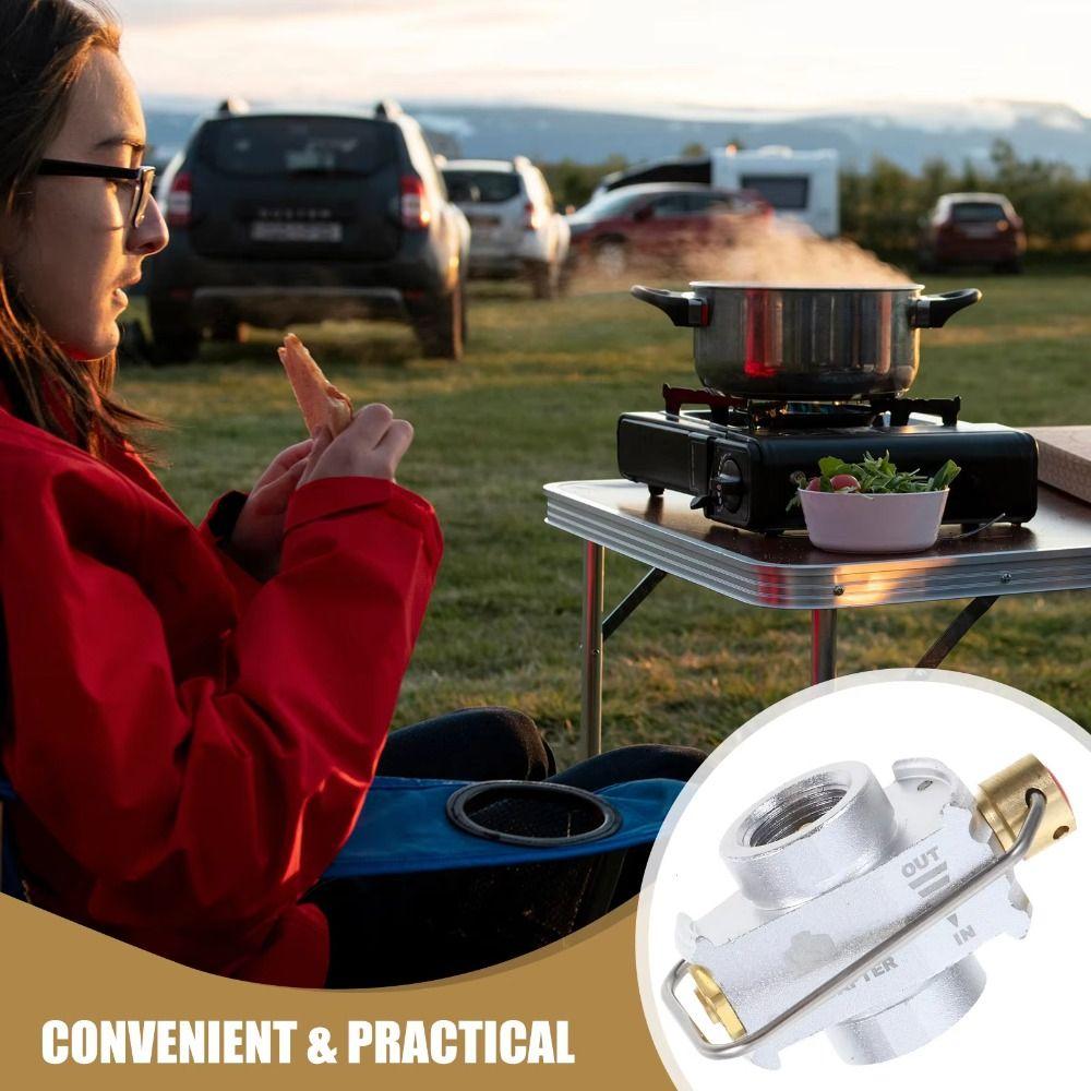 Efficient Camping Gas Adapter Valve Cost-effective Gas Refill Adapter Outdoor Camping