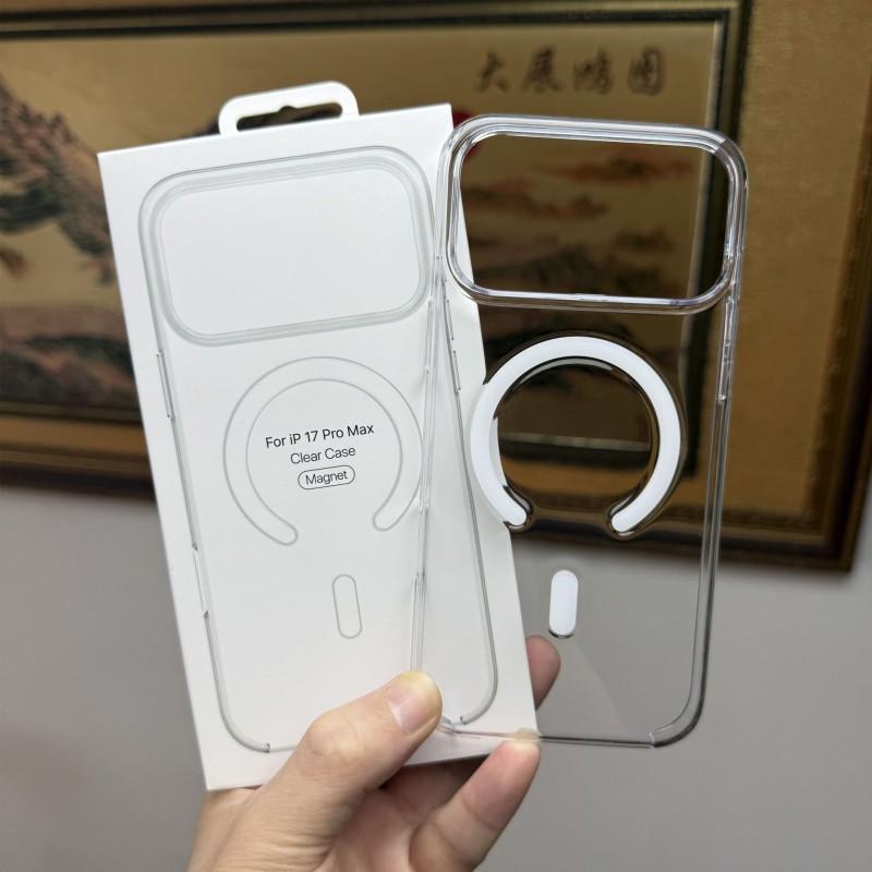 Clear Magnetic Phone Case With Animation IPhone 18 Pro Max Shockproof Anti-Scratch Hard Cover