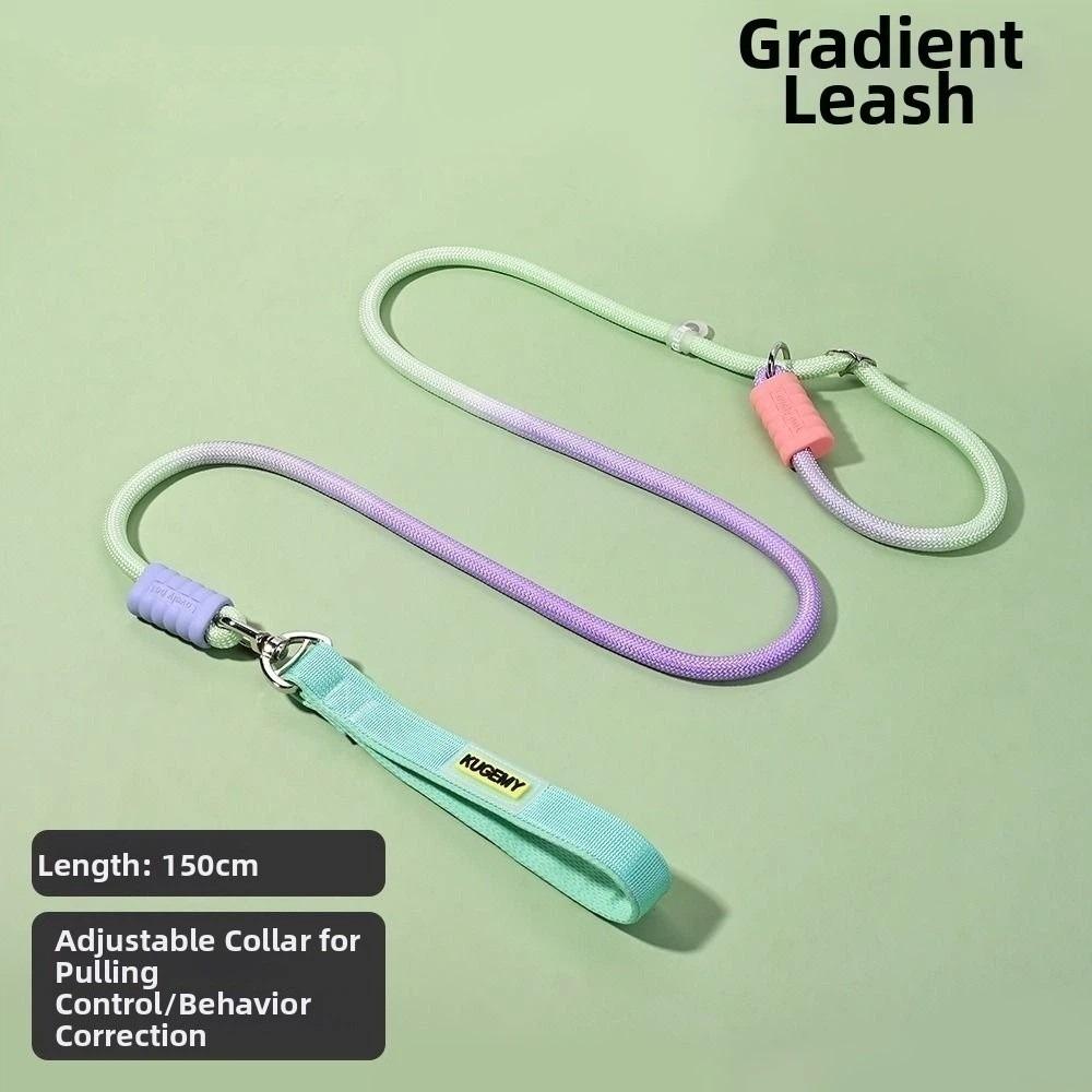 Heavy Duty Anti-Pull Leash Gradient Color Pet Neck Colar Chain for Medium and Large Dogs