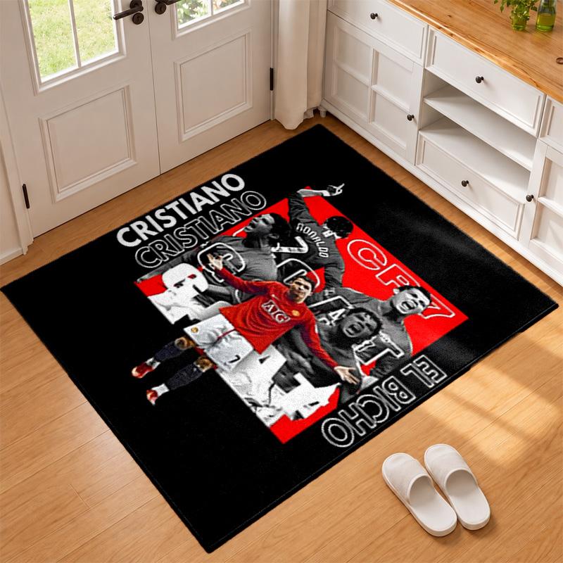 Cristiano Ronaldo Carpet Door Mat for Living Room or Bedroom Protective Mat Under Chair Office Decoration Christmas Gift Birthday Present