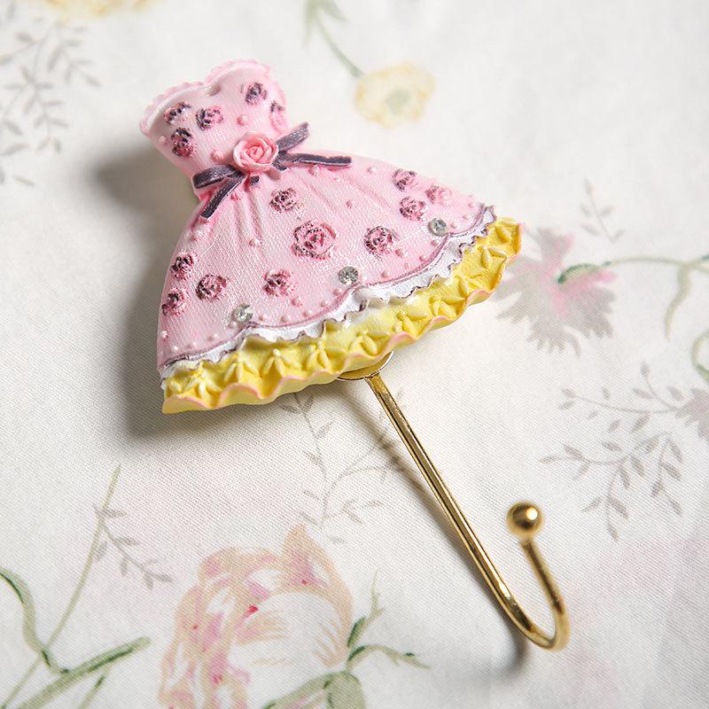 Heart Shaped Rose Resin Hook Multi-function Single Hook Home Decoration