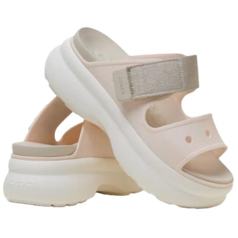 Crocs Soho Shimmer Versatile Slip-on Single Strap Slides Women Pink 213289-86U