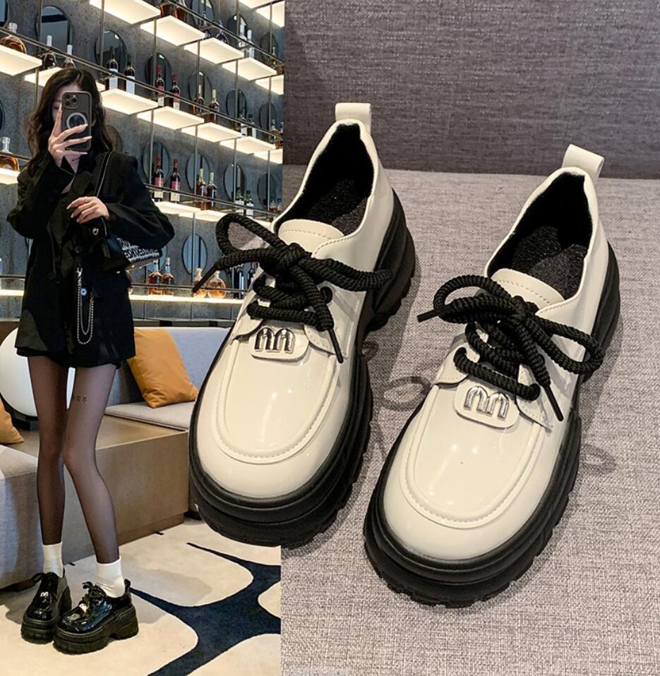 Модные женские туфли на платформе 2024 Весна британский стиль шнуровка Мэри Джейн Туфли женские японские Jk Uniform Лолита Туфли на толстой подошве