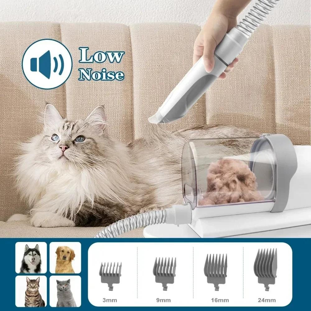 110V US Plug Pet Grooming Vacuum Cleaner Low Noise Dog Cat Hair Trimmer Vacuum Kit Only for USA Canada Mexico Colombia