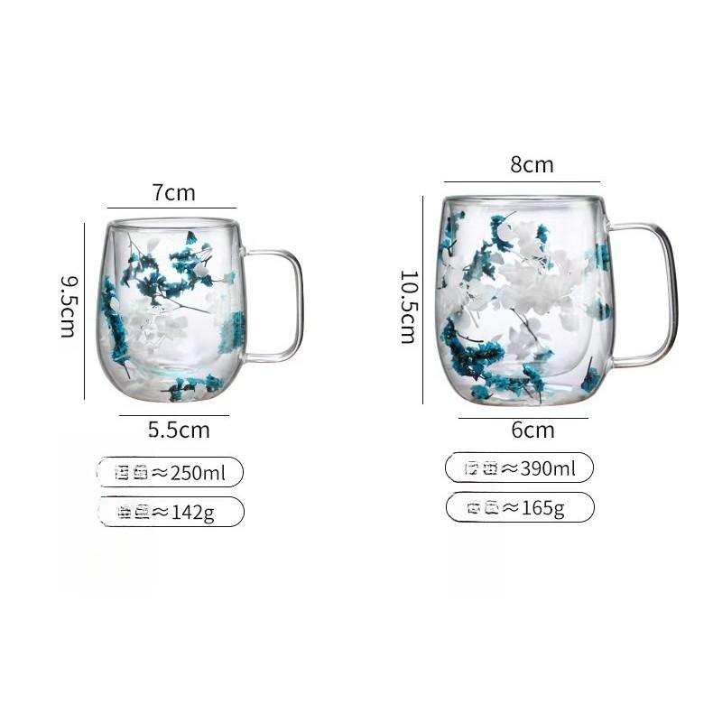 Творческий новый продукт True Flower двухслойная чашка для кофе домашняя чашка стеклянная чашка для воды барная кофейная чашка высокая красота цветочная чашка кружка