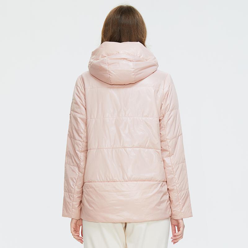 Astrid Women Jacket Oversize Quilted Warm With Hood Zipper Short Coat Casual Outwear