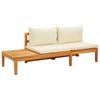 Day and Night - Day and Night Garden Bench and Table Cushions Cream Solid Acacia Wood