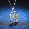 D Color 18K White Gold Moissanite Necklace 1 Carat Windmill Women S925 Silver Necklace Luxury Fashion Jewelry