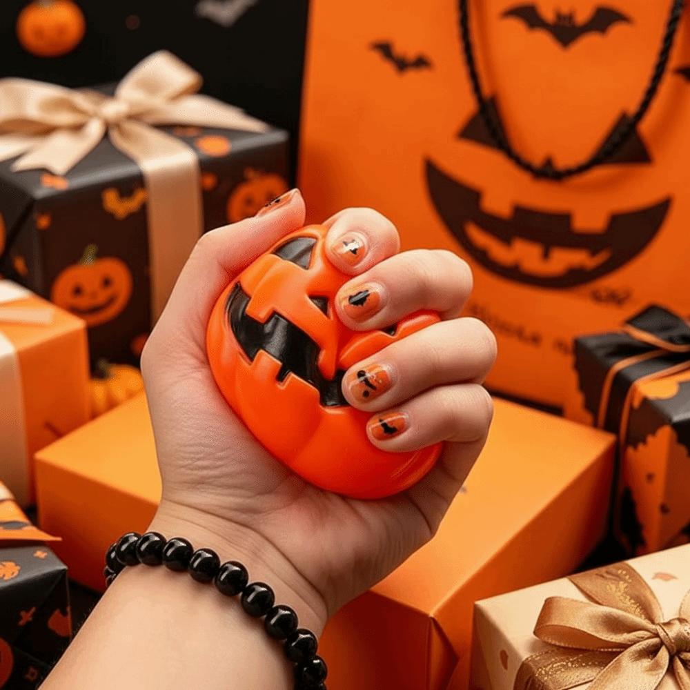 Slow Rising Pumpkin Squeeze Toy 3D Shaped Relaxing Soft TPR Toy Slow Rising Squishy  Kids Gift