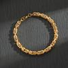 THICK GOLD BRACELET Men' Bracelet ROYAL Byzantine + FREE