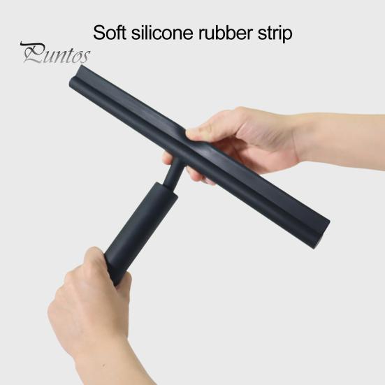 Скребок для окон, выдвижной, с противоскользящей ручкой, длинной ручкой, несверлящий силиконовый скребок для душа в ванной комнате