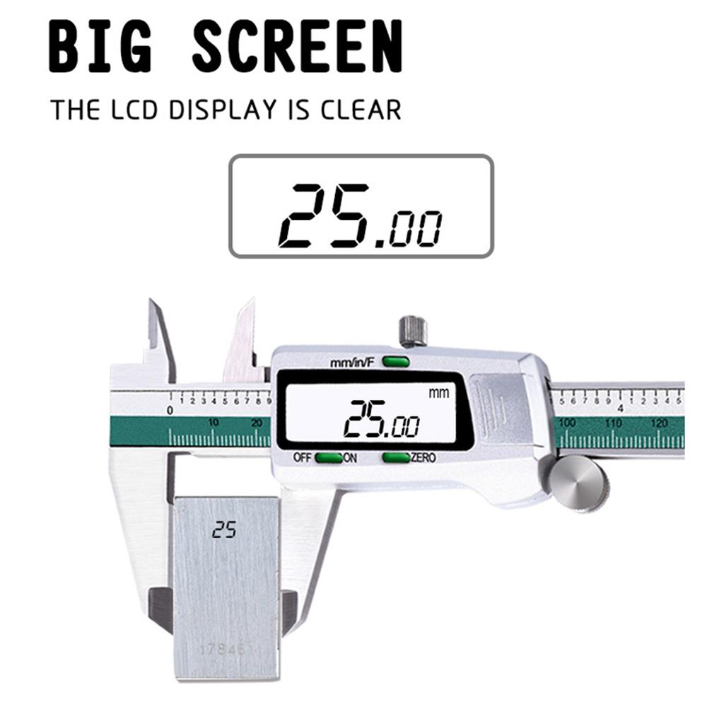 150mm LCD Digital Electronic Vernier Caliper Gauge Stainless Steel Micrometer