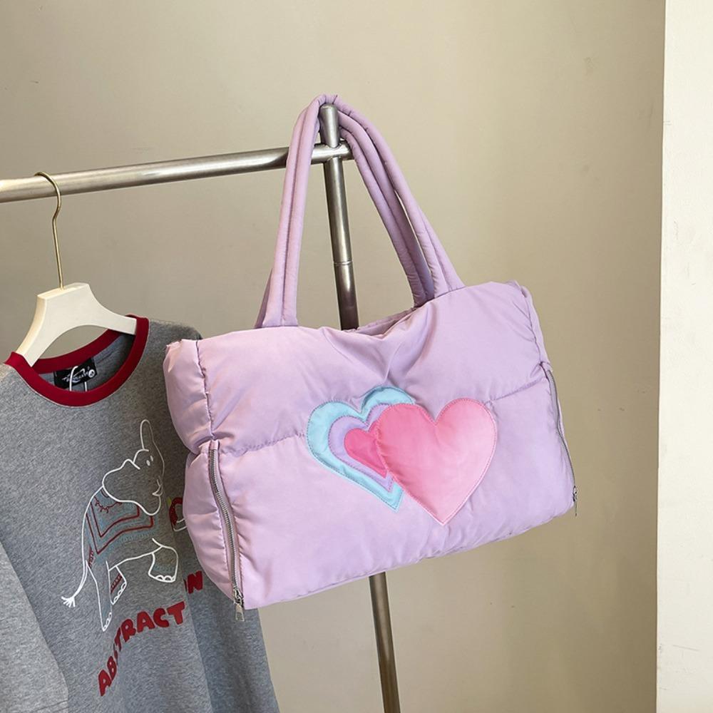 Стильная Изысканная Стеганая Сумка-Тоут Большой Вместимости Мягкая Сумка на Плечо Удобная Сумка для Покупок Школьная