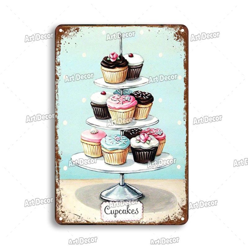 Shabby Chic Popcorn Metal Poster Tin Sign Vintage Cinema Dining Room Decor Plaques Retro Hot Dog Metal Plate Kitchen Accessories