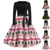 Halloween Ayollar Kundalik Moda Dumaloq Bo'yinli Bosma Vintage Libos