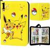 Card Album 400-Pocket PU Leather Zipper Binder 24.5x18x5cm Portable Trading Card Collection