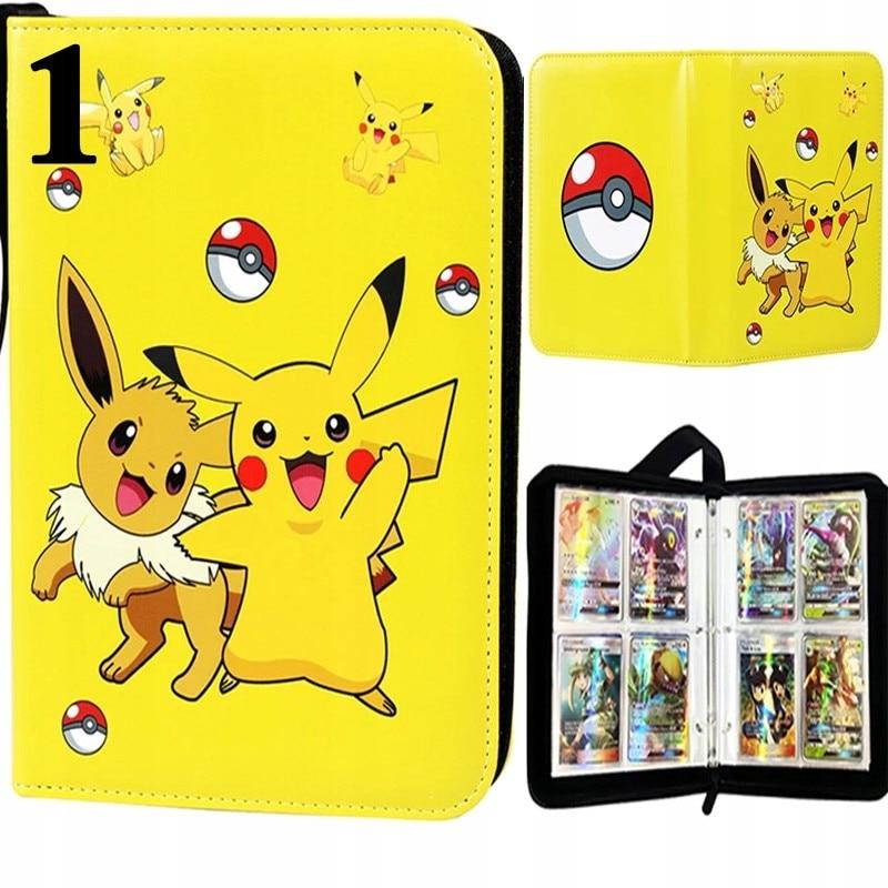 Card Album 400-Pocket PU Leather Zipper Binder 24.5x18x5cm Portable Trading Card Collection