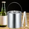 Ice Bucket Champagne Cool with Carry Handle, Cube Cool, Double Walled Container for