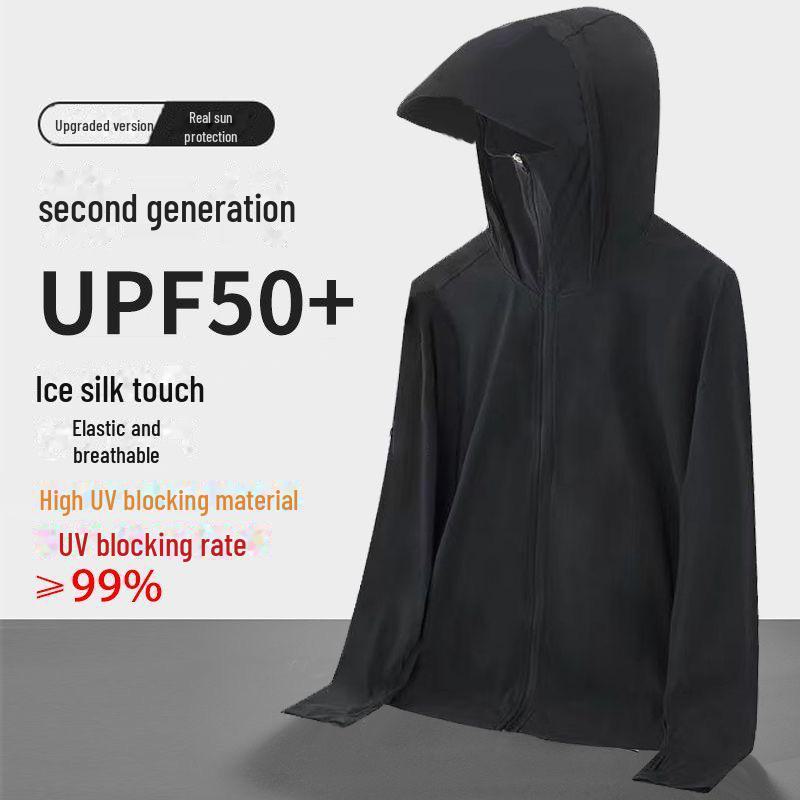 Мужская ультратонкая летняя куртка Ice Silk 2024 года для защиты от солнца и рыбалки на открытом воздухе
