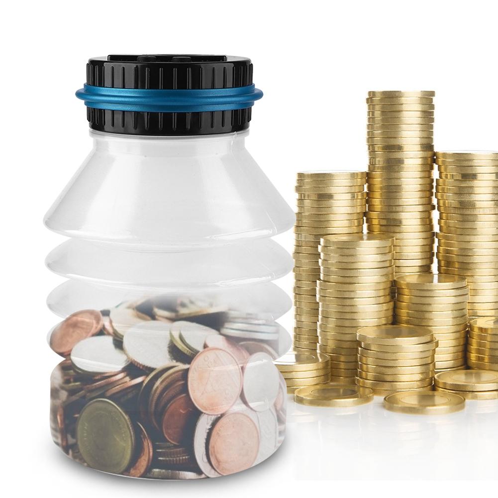 Цифровая копилка с ЖК-дисплеем, банка для подсчета монет евро, горшок для экономии денег