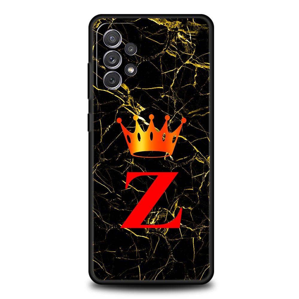Marble Letter Phone Case for Samsung Galaxy A55 A35 A17 A07 A15 A13 A25 A51 A71 A72 A73 A32 A52 A52S A41 5G Soft TPU Shell Capas