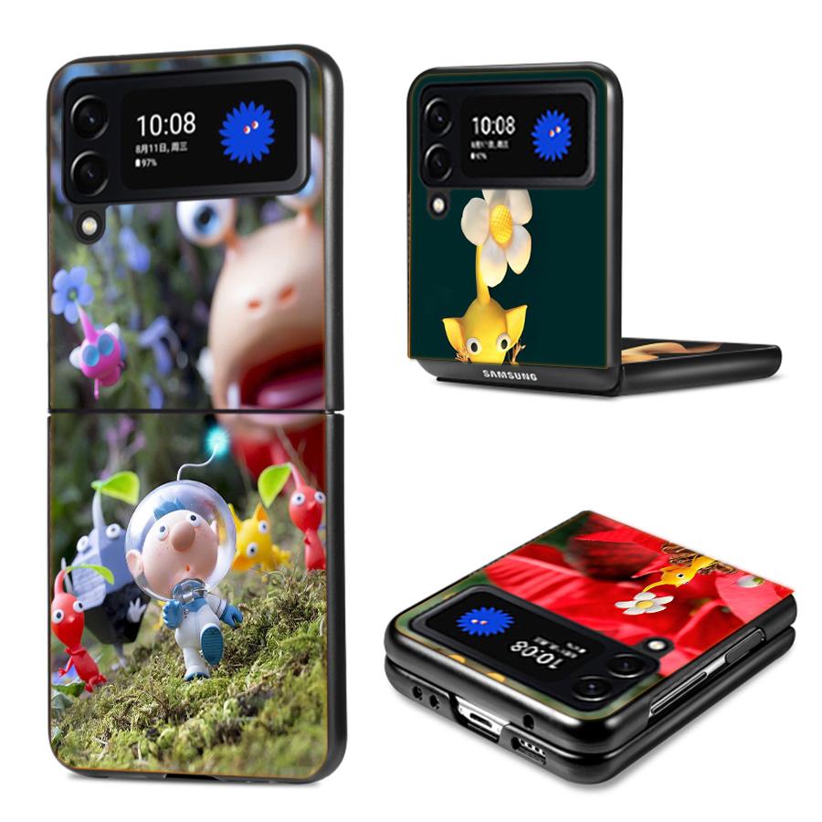 Чехол для телефона Game Pikmin 4 для Samsung Z Flip 7 6 5G Galaxy Z Flip4 Z Flip5 Z Flip3 Coque Черный Жесткий ПК Корпус Защитная Крышка