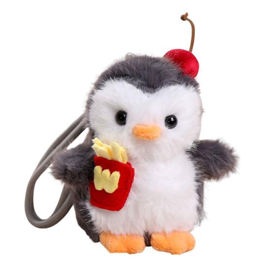 Penguin Sheep Design Plush Doll Keychain Pendant Soft Portable Mini Doll Hanging Ornament Bag