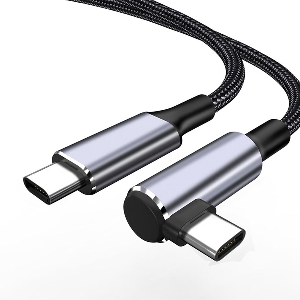 PD100W Type-C USB C 90-градусный кабель для передачи данных 100 Вт 480 Мбит/с быстрая зарядка нейлоновый шнур линия передачи данных