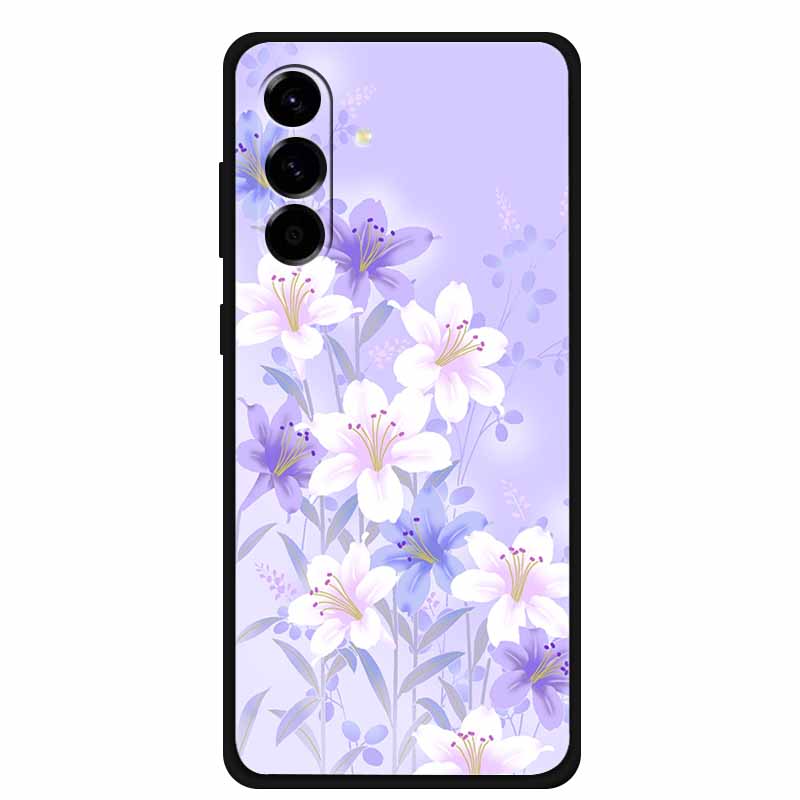 For Samsung Galaxy S25 FE 5G Case Soft Silicone TPU Black Phone Cover For Galaxy S25 FE 5G Protective Cartoon Bumper Coque S25FE