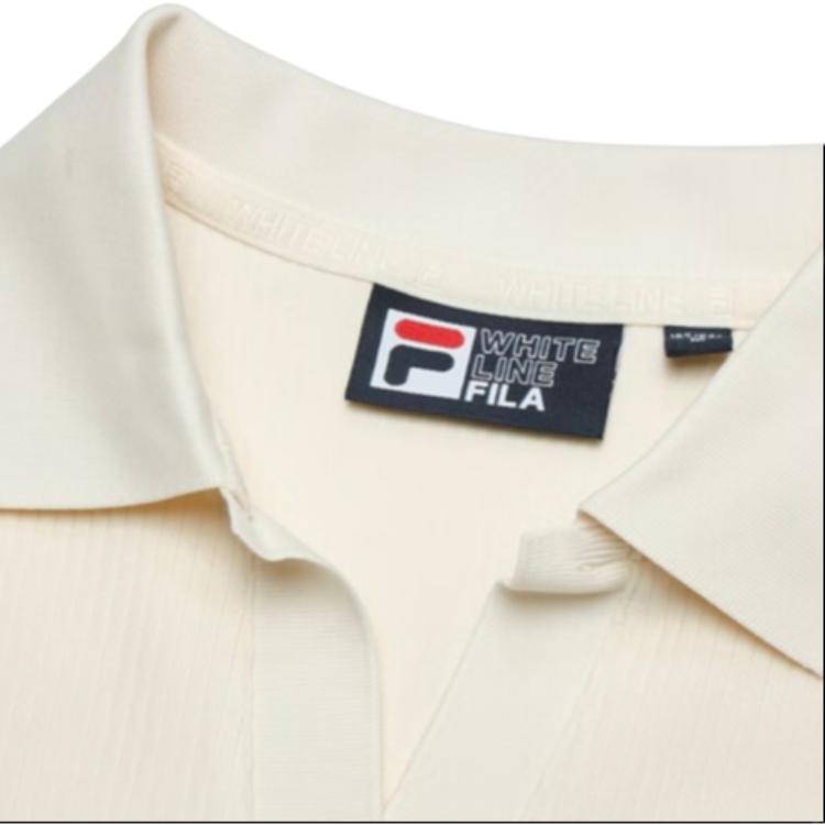 Fila Наследие Sss24 Принт букв Мягкое Модное Поло воротник Приталенное Удобное Повседневное Платье с коротким рукавом Женские платья Светло-зеленый F11W428317F-IV