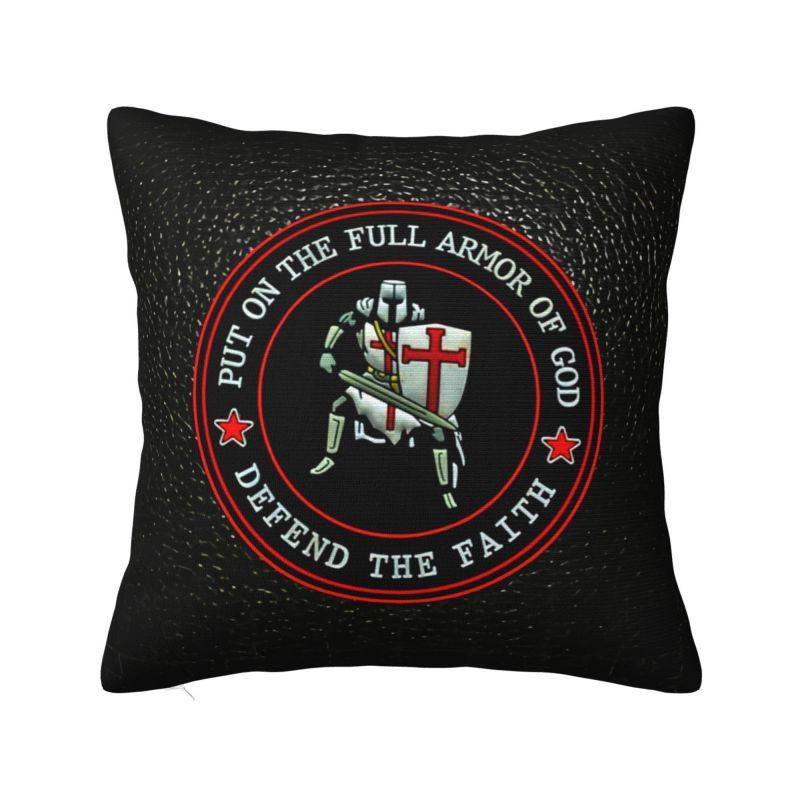 Custom Malta Knights Cross Cushion Cover Polyester Knights Templar Crusades Pillow for Sofa Car Square Pillowcase Bedroom
