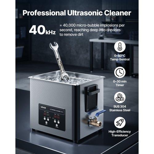 VEVOR 10L Ultrasonic Cleaner, Professional Ultrasonic Cleaner Machine with Cleaning Basket & Digital Display
