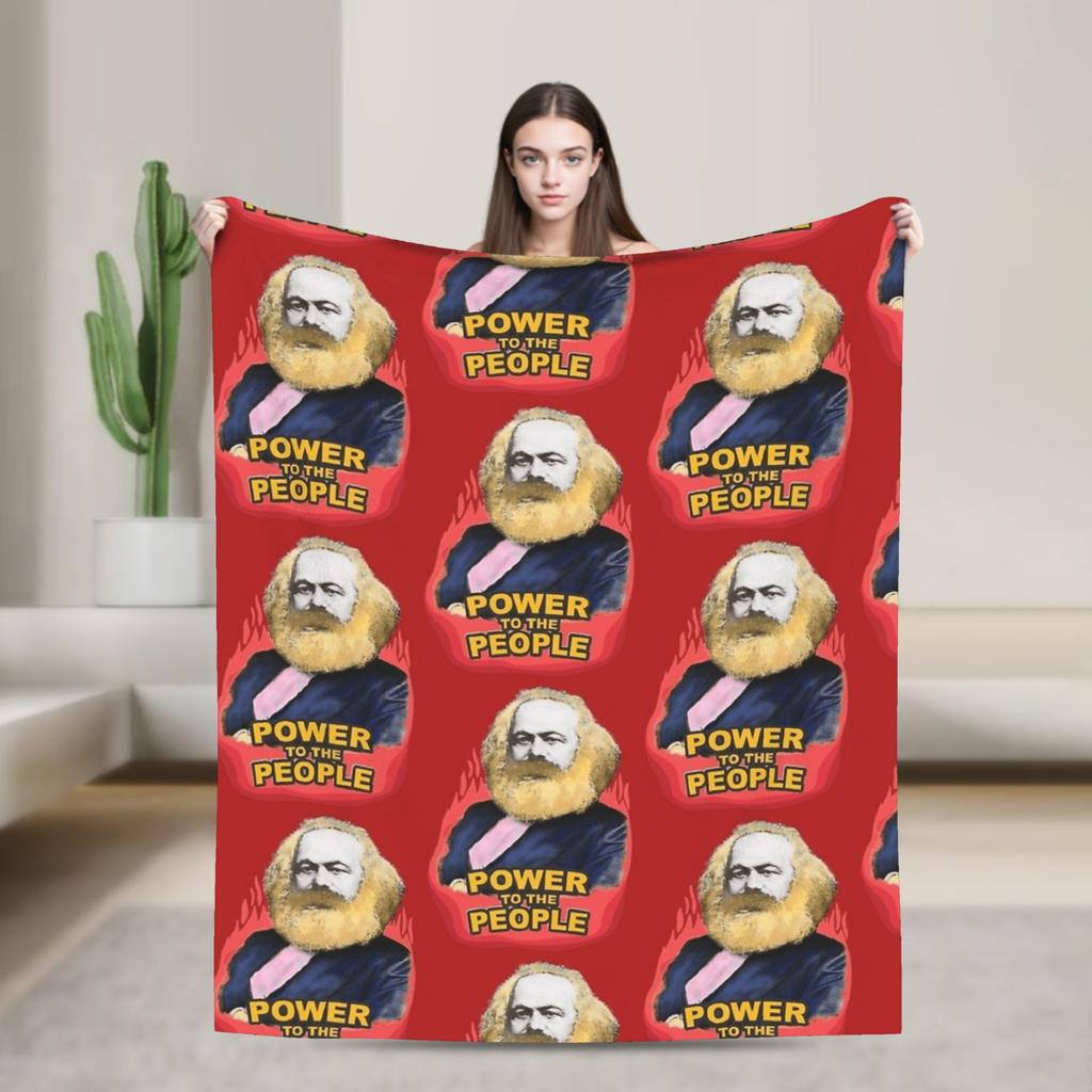 Karl Marx Blanket Quality Super Warm Throw Blanket Winter Students Bedroom Novelty Bedspread