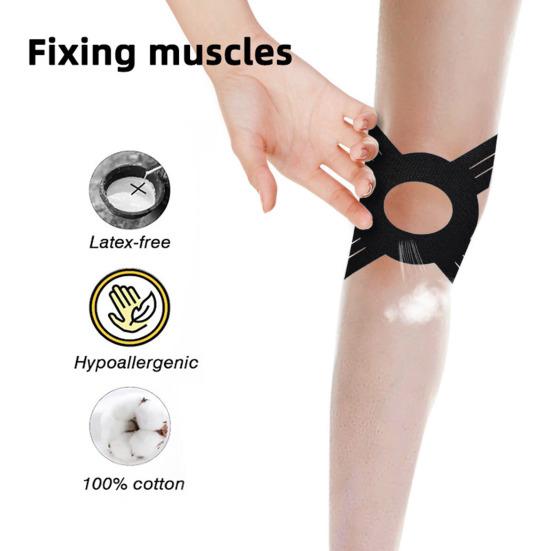 Предварительно нарезанная кинезиологическая лента, клейкая хлопковая спортивная лента для поддержки мышц, водонепроницаемая эластичная спортивная лента для облегчения боли в коленном и лучезапястном суставах