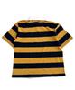 SK8ER ROCK 88 Stripe Rugby Shirt ((Mustard*Navy))