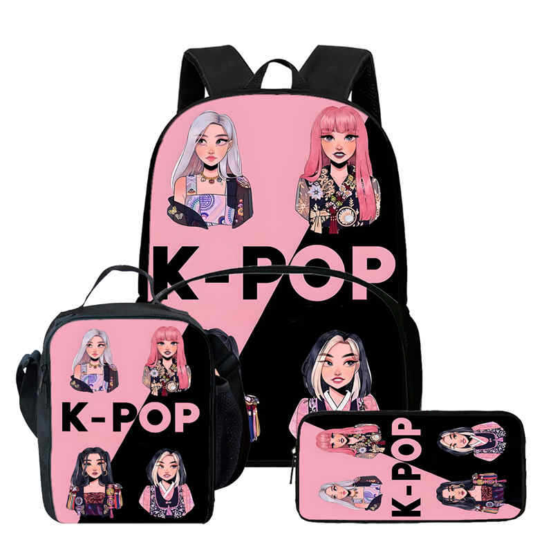 Kpop Охотник на ведьм Группа Школьная сумка Высококачественная Печать Повседневный Межграничный Легкий Рюкзак Одна Штука Волосы