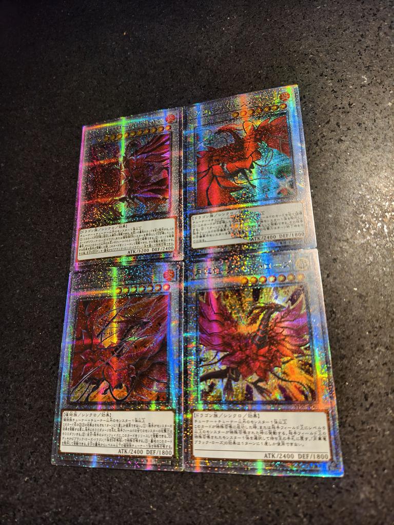 Yu-Gi-Oh! Черный Розовый Дракон Торговые Флеш-Карты 4шт/Набор DIY Коллекционные Подпись Аниме Мультфильм Прекрасный Подарок Самоконтроль Позолоченные