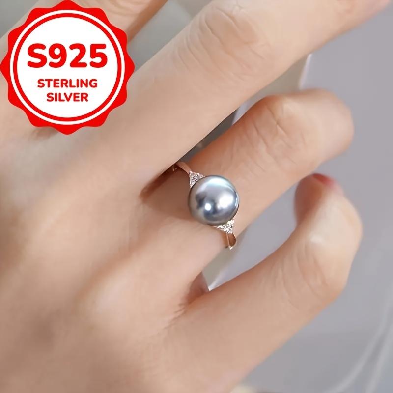 Элегантное винтажное кольцо из стерлингового серебра 925 пробы с жемчугом для женщин, модное богемное простое кольцо, повседневные украшения для вечеринок, подарки