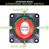 Spurtar Car Battery Disconnect Switch 12V 24V 48V 1-2-Both-Off Battery Kill Switch Power Cut Off Shut Off Waterproof Isolator For Marine Boat Car ATV