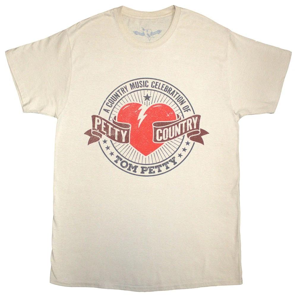 Tom Petty & The Heartbreakers Unisex T-Shirt: Petty Country (Sand) (Small)