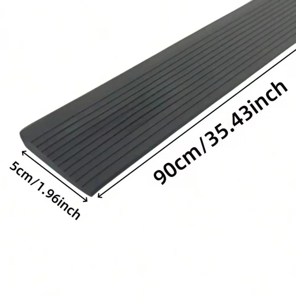 1pc 0.9m Slope Pad Soft Multi-purpose Threshold Self-adhesive Durable PVC Anti Slip Strip for Vacuum Cleaner Wheelchair Trolley