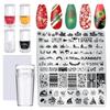 Christmas Nail Stamping Plates Nail Art Templates Nail Stamper Scraper with Snowflakes Snowman Santa Nail Stencils Plate