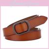 Retroinspired Leather Belt For Ladies With Metal Clasp And Pure Leather Design